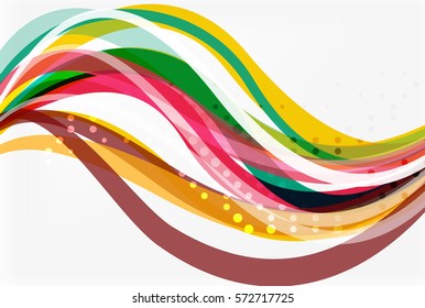 Colorful wave stripes and lines. Vector template background for workflow layout, diagram, number options or web design