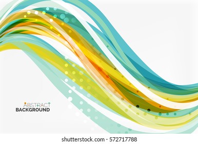 Colorful wave stripes and lines. Vector template background for workflow layout, diagram, number options or web design