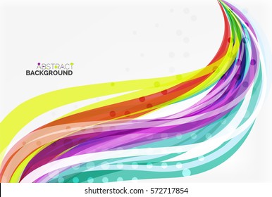 Colorful wave stripes and lines. Vector template background for workflow layout, diagram, number options or web design