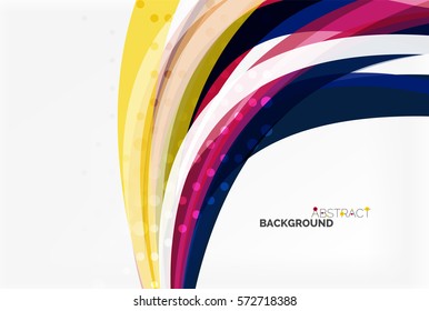 Colorful wave stripes and lines. Vector template background for workflow layout, diagram, number options or web design