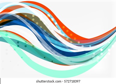 Colorful wave stripes and lines. Vector template background for workflow layout, diagram, number options or web design