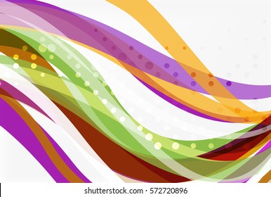 Colorful wave stripes and lines. Vector template background for workflow layout, diagram, number options or web design