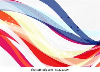 Colorful wave stripes and lines. Vector template background for workflow layout, diagram, number options or web design