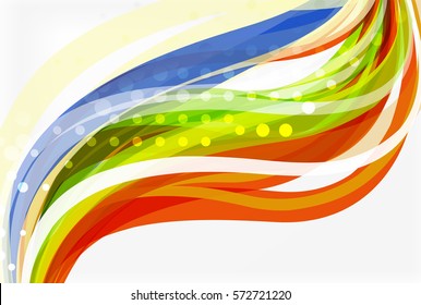 Colorful wave stripes and lines. Vector template background for workflow layout, diagram, number options or web design