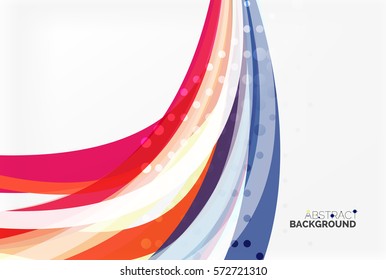 Colorful wave stripes and lines. Vector template background for workflow layout, diagram, number options or web design