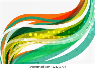 Colorful wave stripes and lines. Vector template background for workflow layout, diagram, number options or web design