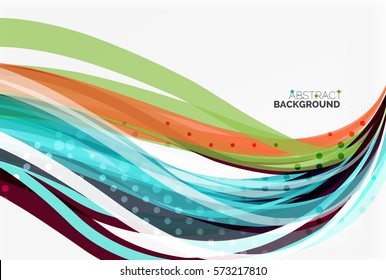 Colorful wave stripes and lines. Vector template background for workflow layout, diagram, number options or web design