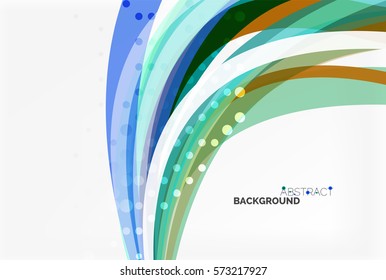 Bandas y líneas de olas coloridas. Fondo de plantilla de vector para diseño de flujo de trabajo, diagrama, opciones de número o diseño web