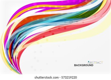 Colorful wave stripes and lines. Vector template background for workflow layout, diagram, number options or web design