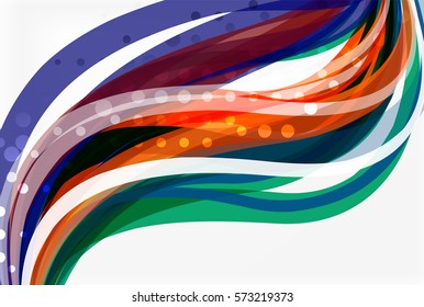 Colorful wave stripes and lines. Vector template background for workflow layout, diagram, number options or web design