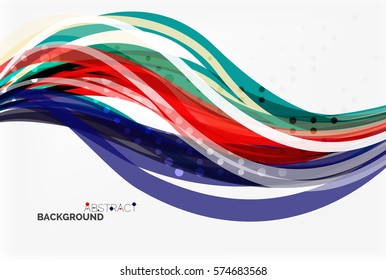 Colorful wave stripes and lines. Vector template background for workflow layout, diagram, number options or web design