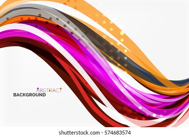 Colorful wave stripes and lines. Vector template background for workflow layout, diagram, number options or web design