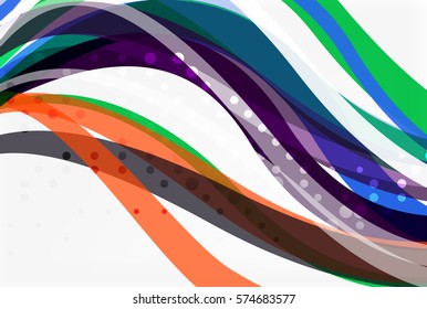 Colorful wave stripes and lines. Vector template background for workflow layout, diagram, number options or web design
