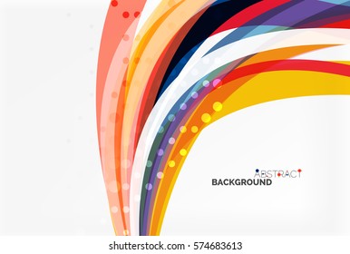 Colorful wave stripes and lines. Vector template background for workflow layout, diagram, number options or web design