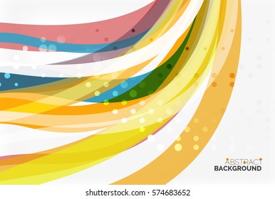 Colorful wave stripes and lines. Vector template background for workflow layout, diagram, number options or web design