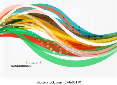Colorful wave stripes and lines. Vector template background for workflow layout, diagram, number options or web design