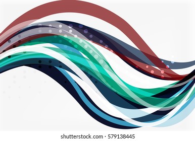 Colorful wave stripes and lines. Vector template background for workflow layout, diagram, number options or web design