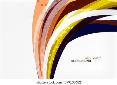 Farbige Wellenstreifen und -linien. Vektorvorlagenhintergrund für das Workflowlayout, -diagramm, -nummeroptionen oder Webdesign