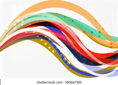 Colorful wave stripes and lines. Vector template background for workflow layout, diagram, number options or web design