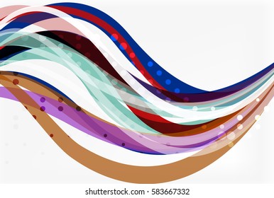 Colorful wave stripes and lines. Vector template background for workflow layout, diagram, number options or web design