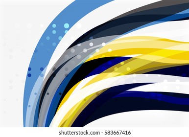 Colorful wave stripes and lines. Vector template background for workflow layout, diagram, number options or web design