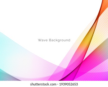 colorful wave style smooth modern background vector