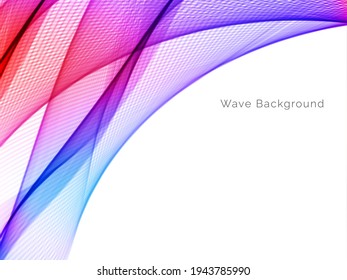 colorful wave style smooth modern background vector
