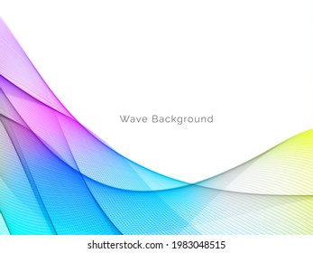 colorful wave style smooth modern background vector