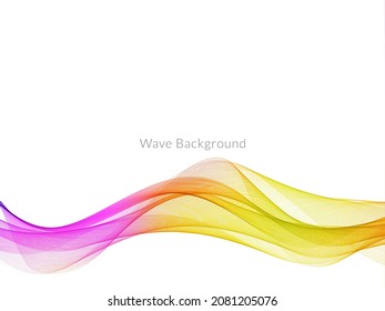 colorful wave style smooth modern background vector