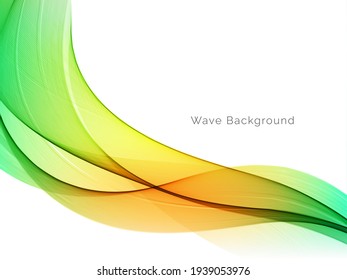 colorful wave stylish smooth background design vetor