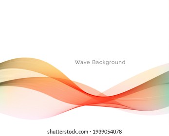 colorful wave stylish smooth background design vetor