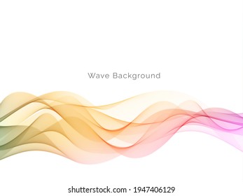 colorful wave stylish smooth background design vetor