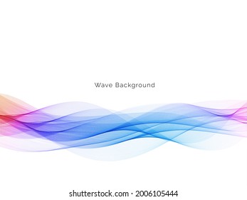 colorful wave stylish smooth background design vetor