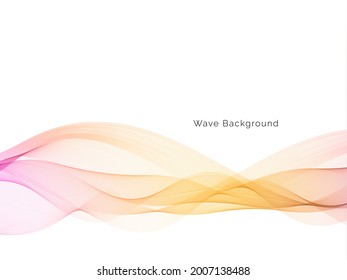 colorful wave stylish smooth background design vetor