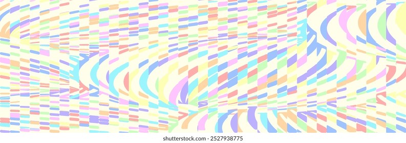 Sinfonía de onda colorida. Hipnotizante obra de arte abstracta compuesta de líneas multicolores y Formas que fluyen, creando un ritmo enérgico y dinámico a través del lienzo.