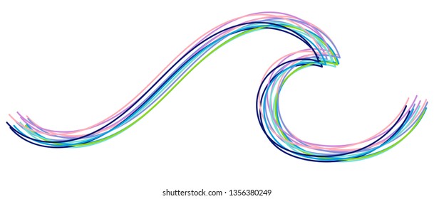 colorful wave vector