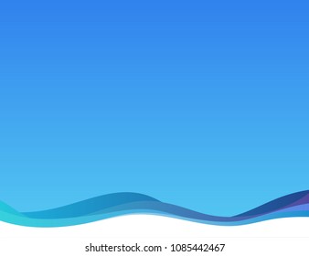 Blue Wave Vector Abstract Background Flat Stock Vector (Royalty Free ...