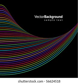 Colorful wave vector background