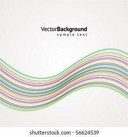 Colorful wave vector background