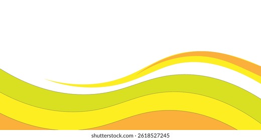 Colorful wave yellow abstract gradient background