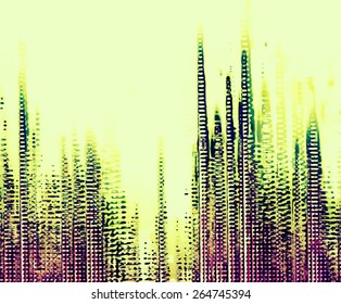 Colorful waveform, vintage abstract background and symbol for music, sound engineering, and dance