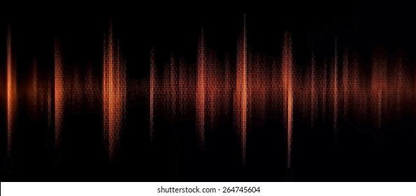 Colorful waveform, vintage abstract background and symbol for music, sound engineering, and dance