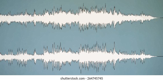 Colorful waveform, vintage abstract background and symbol for music, sound engineering, and dance