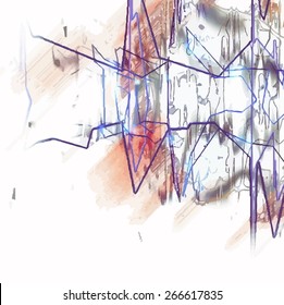 Colorful waveform, vintage abstract background and symbol for music, sound engineering, and dance