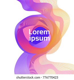 Colorful Waves Abstract Lines On White Background Soft Futuristic Smoothe Dynamic Decoration Vector Illustration