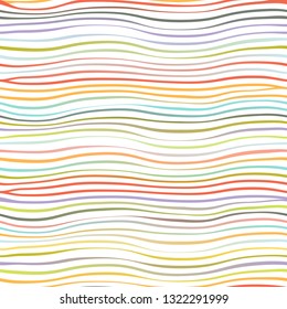 Colorful waves abstract template geometric design seamless background isolated on white vector illustration