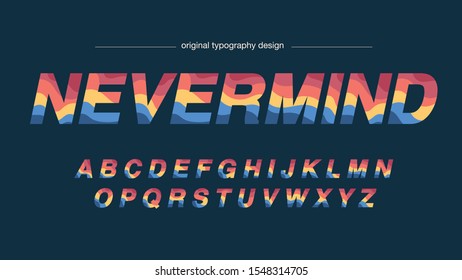 Colorful Waves Artistic Font Typography Design