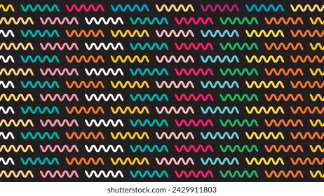 Coloridas ondas líneas de fondo patrón sin fisuras diseño flujo tela textura de tela