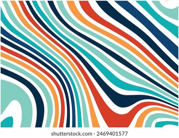 Colorido fondo de las ondas. Líneas onduladas psicodélicas.textura de mármol, Diseño gráfico de Fondo de pantalla multicolor.mármol líquido Patrón para crear obras de arte e impresiones.eps 10.