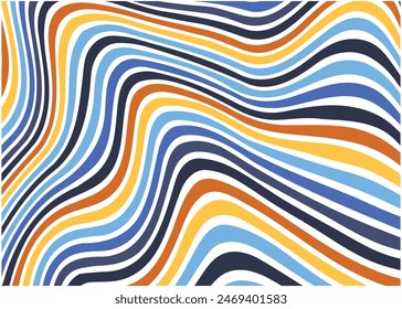 Colorful waves background. Psychedelic wavy lines.marble texture, Multicolored wallpaper graphic design.liquid marble Pattern for creating artworks and prints.eps 10.